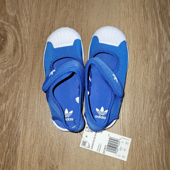 Adidas Superstar 360 Unisex Toddler Sandals 10K Blue White New - Picture 4 of 10